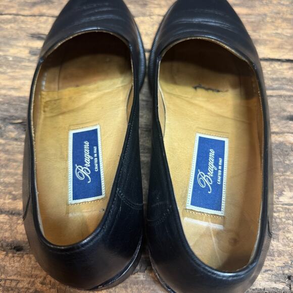 Bragamo Italian Lambskin Venetian Loafers Men’s 8.5 D Soft Leather Slip On - Picture 3 of 9